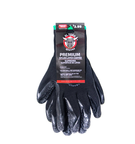 El Toro Gloves - Premium Nylon Latex Coated M