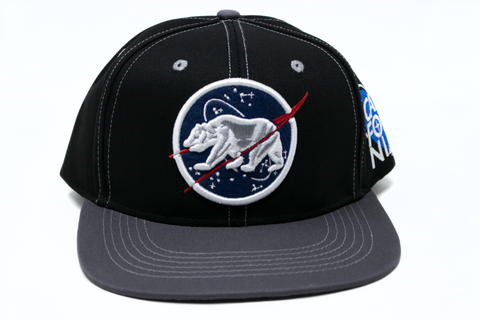Snapback Cap - NASA Bear, Black