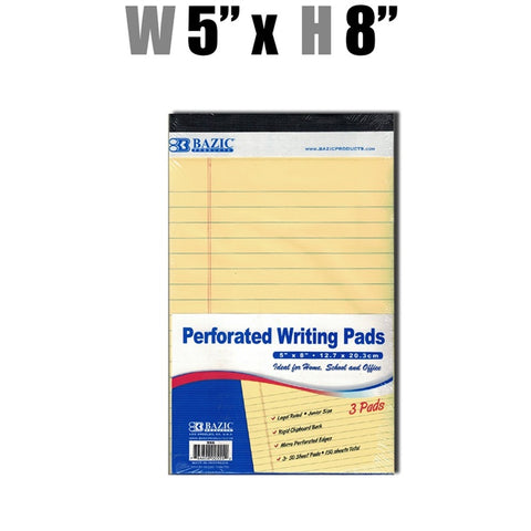 Stationery - Canary Writing Pad Jr. - 5" x 8" - 2 pk.