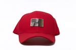 Baseball Cap USA Flag Gold Plate(adjustable), Red