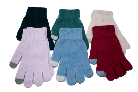 Women's Touch Screen Gloves, Asst'd Colors