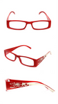 Doc Salter's Readers - KLTR1 Reader with flower design temples, 3 Asst. colors