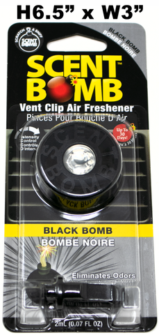Scent Bomb - Vent Clip Air Freshener, Black Bomb