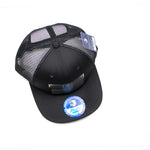 Snapback Cap - Trucker Metallic Flag Black