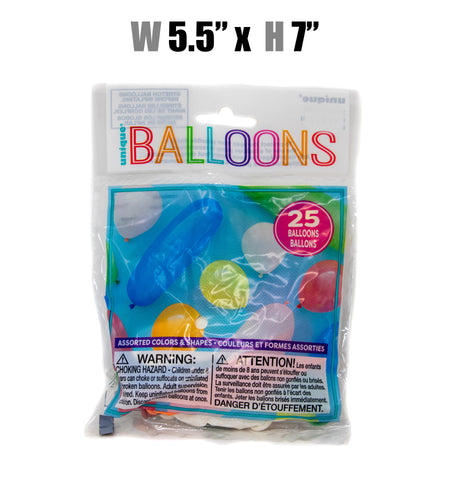 Assorted Balloons - 25 ct.