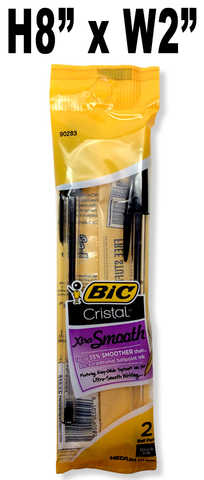 Stationery - Bic Cristal Xtra Smooth BP Pens, 2 Pk - Black