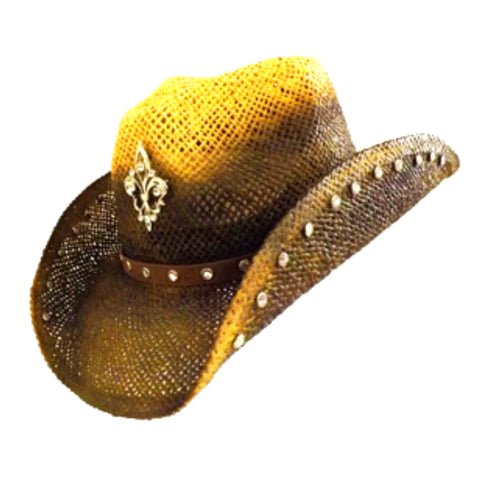 Cowboy Hat with Jewels - Brown
