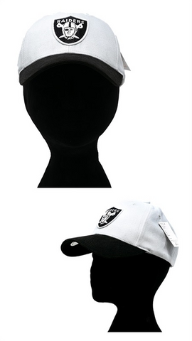 Baseball Cap - Raiders, Light Grey w/Black Bill