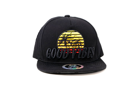 Snapback Cap -  Good Vibes Black