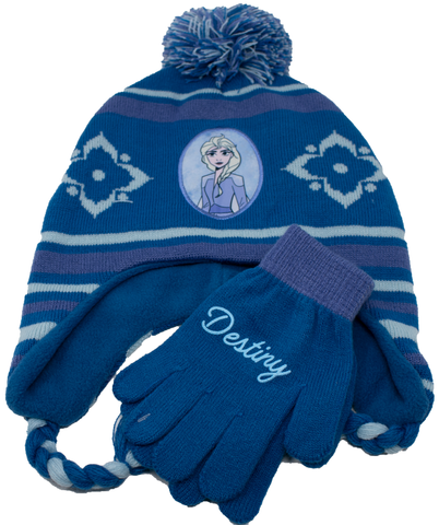 Frozen II - Elsa, Destiny Awaits Peruvian Hat & Glove Set