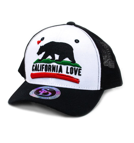 Baseball Cap - Trucker, California Love, Black