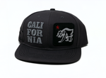 Snapback Cap California Square Bear Patch, Dark Grey