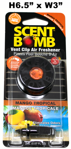 Scent Bomb - Vent Clip Air Freshener, Mango Tropical