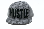 Snapback Cap Hustle Words, Heather Gray