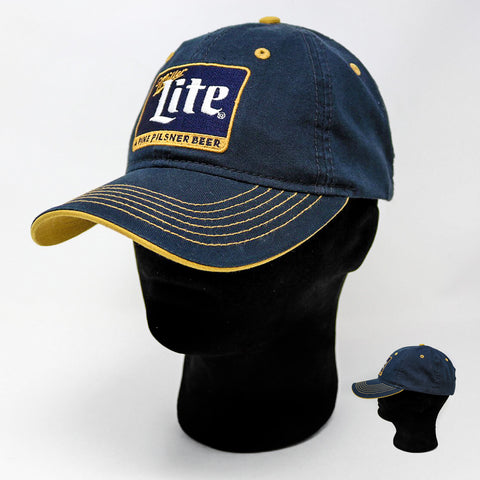 Baseball Cap Miller Lite, Navy/Gold (adjustable)