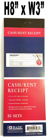 Stationery - Cash/Rent Receipt - 50 Sets