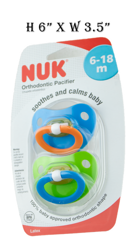 Baby Supplies - Nuk Orthodontic Pacifier 6-18M, 2 Pk