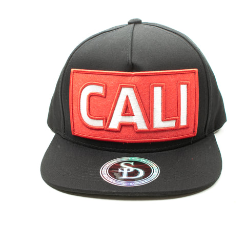 Snapback Red Cali Block Patch, Black