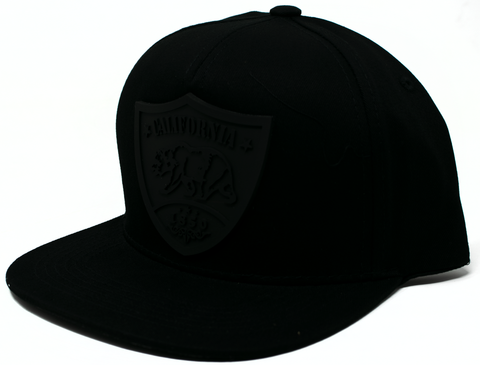 Snapback Cap California 1850 Rubber Patch, Black