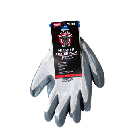 El Toro Gloves - Nitrile Coated Palm XL