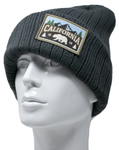 Beanie - California Patch Dark Grey