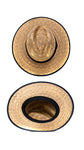 Panama Natural Hat, Black Band - O/S