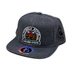 Snapback Cap - California Republic Golden State, Charcoal