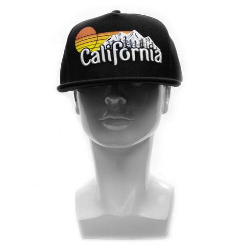 Snapback Cap - California Sun Mountains, Black