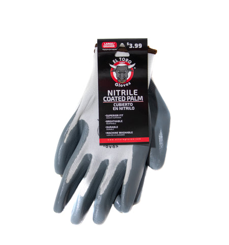 El Toro Gloves - Nitrile Coated Palm L