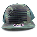 Snapback Cap - Mesh USA Flag Camo