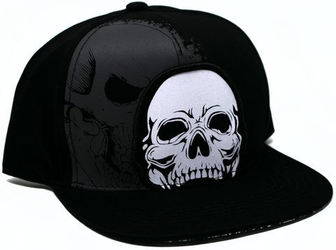 Snapback Cap Skull, Black
