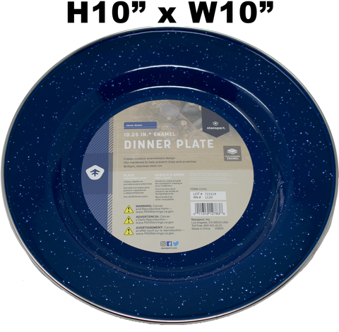 Enamel Dinner Plate - 10.25 Inches