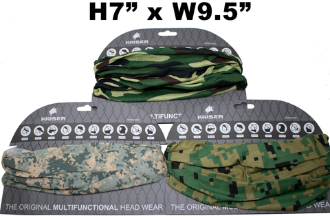 Bandana - Multifunctional Head Wear, Camo, Asst'd
