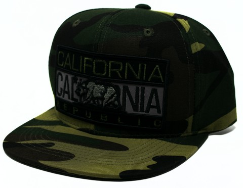 Snapback Cap California California Republic, Camo