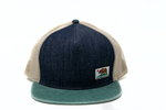 Snapback Cap - California Mesh w/ Green Brim