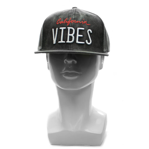 Snapback Cap - California Vibes, Faded Black