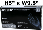 Gloveworks Black Synthetic Vinyl Gloves XL - 100 ct. Extra Strong **ALL SALES FINAL**