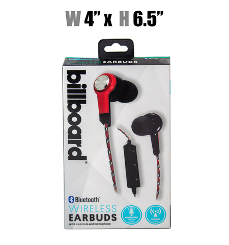 #BB491 Billboard Bluetooth Wireless Earbuds w/Controls & Microphone