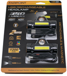 Farpoint Rechargeable Headlamp 350 Lumens, 2Pk