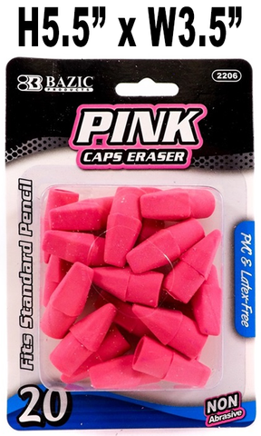 Stationery - Eraser Pencil Tops - 20 ct.