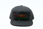 Snapback Cap - California Republic Bear, Dark Grey