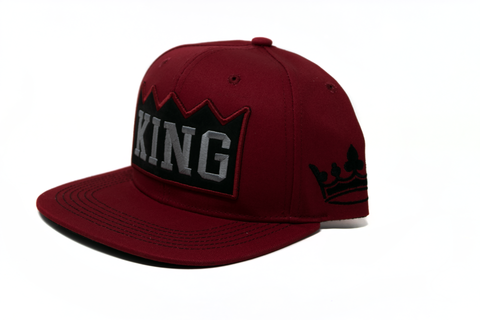 Snapback Cap King, Burgundy