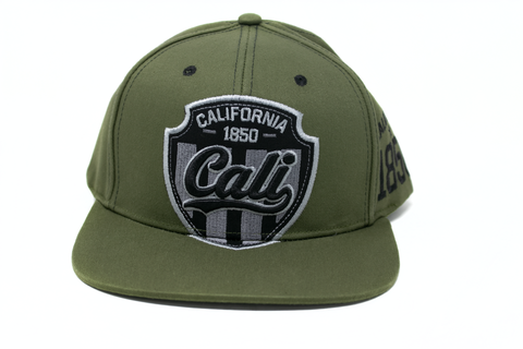 Snapback Cap - Cali Shield, Olive