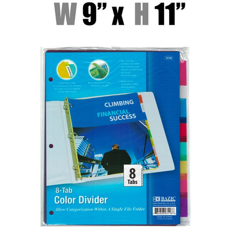 Stationery - 8 Tab Color Dividers