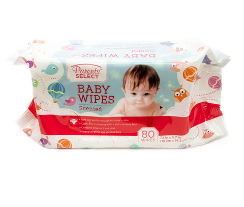 Baby Supplies - Parents Select Baby Wipes - Scented, 80 Wipes