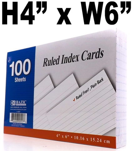 Stationery - Index Cards (4' x 6')