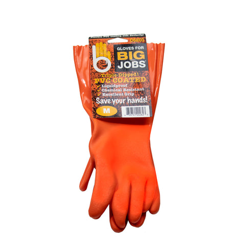 #C6201 Orange Double-Dipped PVC Glove M