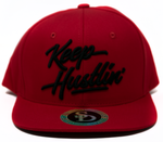 Snapback Cap Keep Hustlin', Red