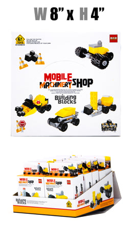 Toys $1.99 - Mobile Machinery Shop Building Blocks Asst'd, 12 Pc Display