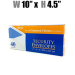 Stationery - No. 10 Security Envelope -  Gummed, 40ct